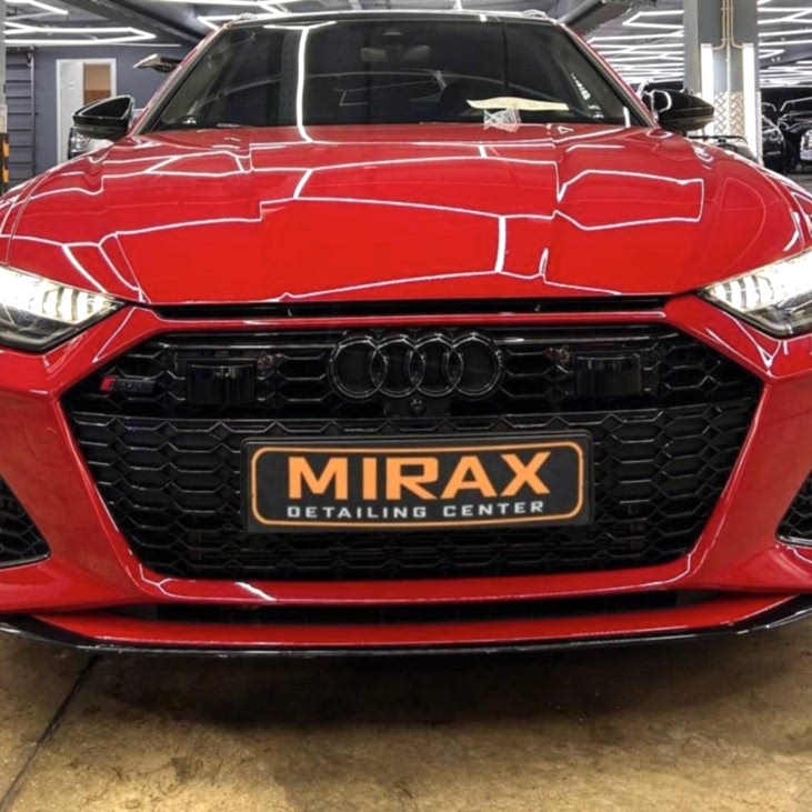 Оклейка передней части кузова Audi RS6 в полиуретановую пленку, полировка остальной части кузова и нанесение гидрофобного покрытия