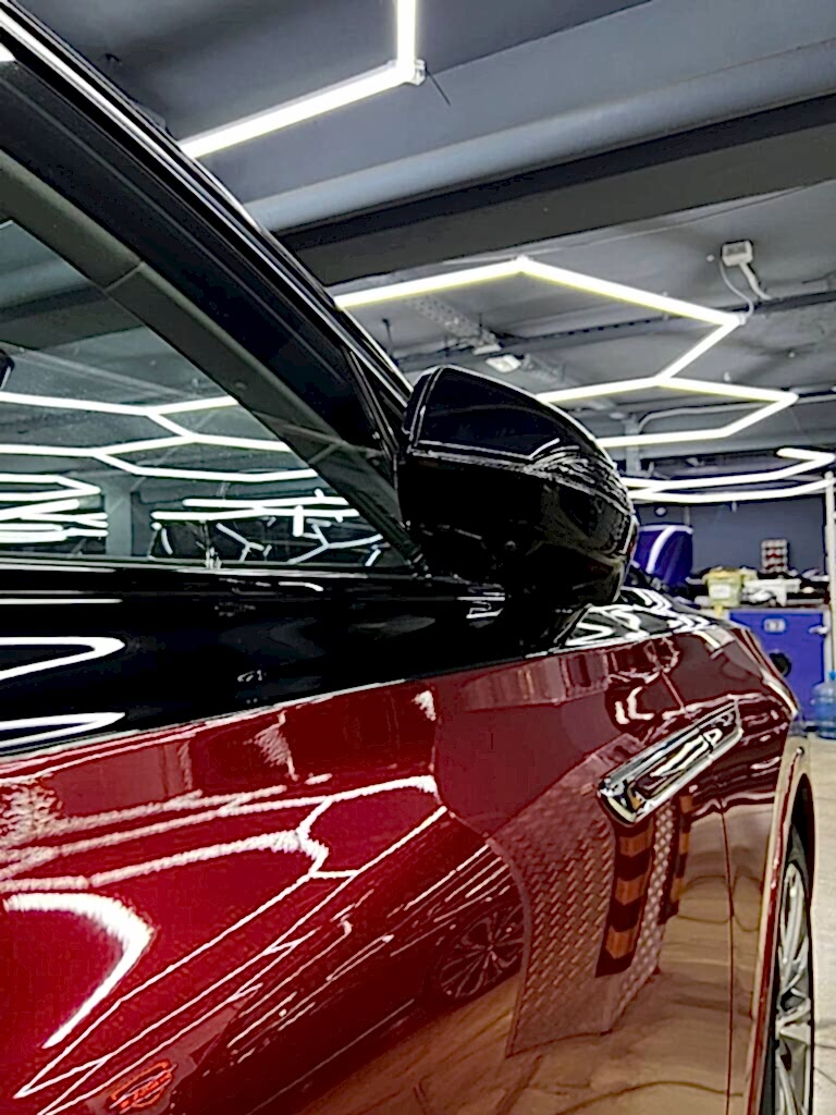 Hongqi HS9 бордовый полиуретан Вематек WL-PPG-90348 + прозрачный полиуретан Скинкарс